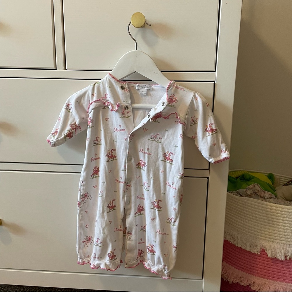Kissy Kissy Newborn Princess Print Convertible Gown